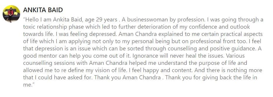 Ankita Baid Testimony